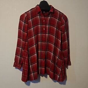 J Jill woman plaid shirt S petite long sleeve